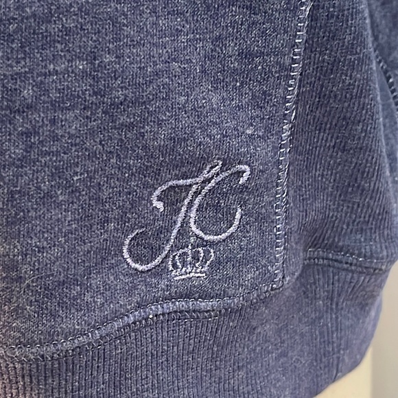 Juicy Couture Corset Navy long sleeve top cool back tie detail 3/4 sleeve - Picture 3 of 7